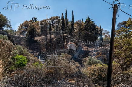 Wildfires continue to rage on Greek island of Chios