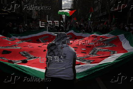 Pro-Palestine protest in Melbourne, Australia