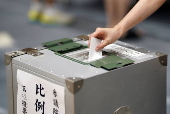 Voting for upper house elections in Japan
