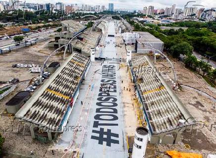 Sambódromo em SP vazio no fim de semana do Carnaval
