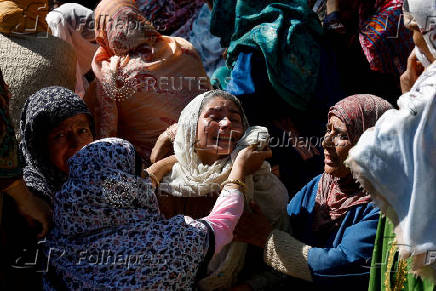A view of the family house of Amir Nazir Wani which was demolished by the Indian authorities in Khasipora village