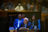 Riyad H. Mansour, Palestinian Permanent Observer to the United Nations speaks during a meeting of the U.N. Security Council on the Israel and Palestinian conflict