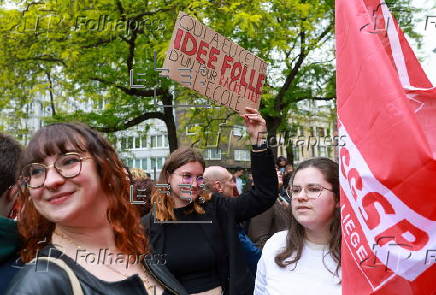 Protest against social reforms of the government in Belgium