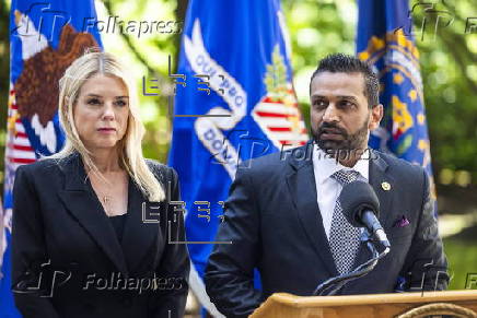 Pam Bondi and Kash Patel hold DOJ press conference on sex predator sting