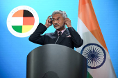 German Foreign Minister Wadephul and Indian Foreign Minister Jaishankar speak to the media,  in Berlin