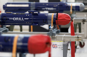 Britain's Defence Secretary John Healey visits MBDA Storm Shadow factory in Stevenage