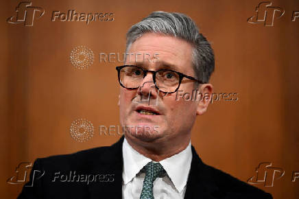 FILE PHOTO: Prime Minister Keir Starmer delivers statement on defence at Downing Street