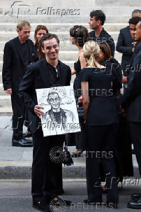 Funeral of late French talk show host and TV journalist Thierry Ardisson in Paris