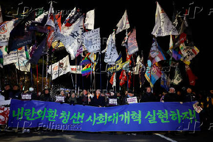 Protests on the first anniversary of former President Yoon Suk Yeol's December 3, 2024 martial law declaration, in Seoul