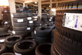 Continental tires are seen in UnionComerc tire shop in Zenica