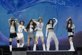 K-pop groups perfrom at the 2025 Seoul Spring Festa