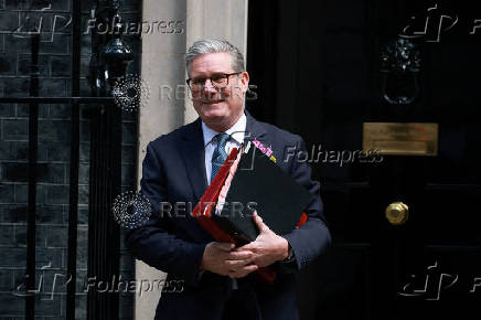 British Prime Minister Keir Starmer takes questions in parliament