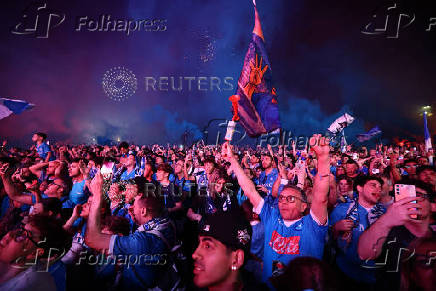 Serie A - Napoli fans gather to watch Napoli v Cagliari
