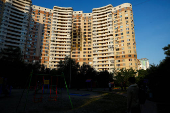 Aftermath of Russian drone and missile attacks in Kyiv