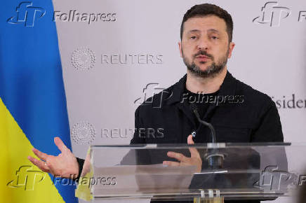 FILE PHOTO: Ukrainian President Volodymyr Zelenskiy visits Vienna