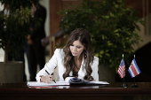 Secretaria de Seguridad de EE.UU. Kristi Noem visita Costa Rica