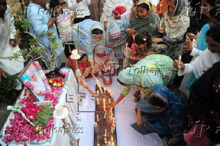 Pakistan's Christian community members attend mass for late Pope Francis