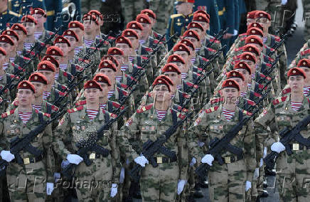 Rehearsal for Victory Day parade in Moscow