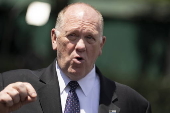 White House Border Czar Tom Homan speaks to the media
