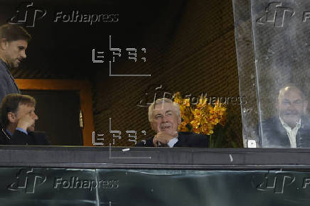 Carlo Ancelotti asiste al partido entre Botafogo y Universidad de Chile de la Copa Libertadores