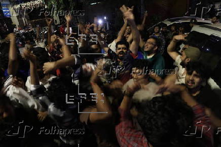 RCB fans celebrate winning the cricket league in Bangalore