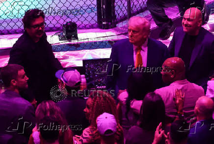 U.S. President Trump attends the UFC 316 event, in Newark