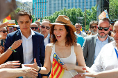 Manifestación del PP contra Sánchez bajo el lema 'Democracia o mafia'