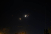 Missiles launched from Iran is seen from Jerusalem