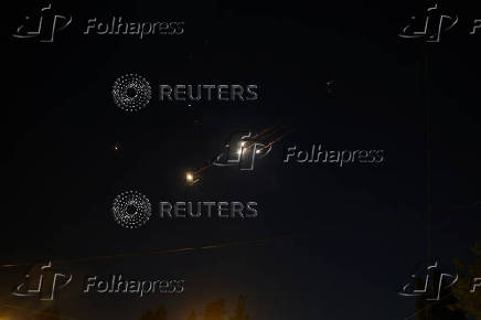 Missiles launched from Iran is seen from Jerusalem