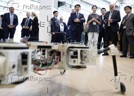 German President Frank-Walter Steinmeier visits the Institute of Science in Tokyo