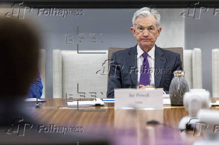 Chairman of the Federal Reserve Jerome Powell leads a Federal Reserve Board open meeting