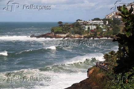 Ressaca do mar no Rio de Janeiro.