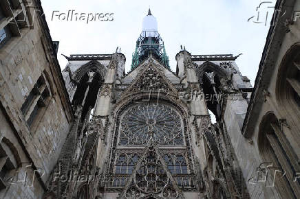 Catedral de Notre Dame no Centro Histórico da cidade turística de Rouen França