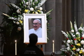 A mass is held in honor of Pope Francis
