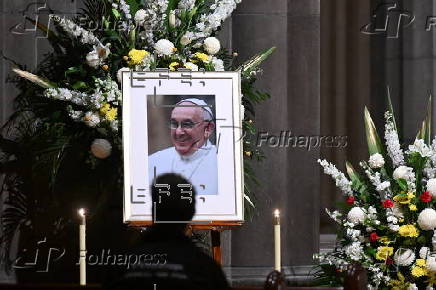 A mass is held in honor of Pope Francis