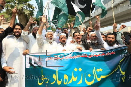 PMML party protest following India's missile strikes in Pakistan