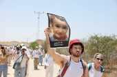Protest march from Tel Aviv to Gaza border calling to stop the war