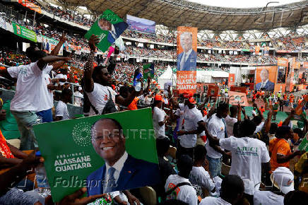 Ivory Coast ruling party holds congress, in Anyama