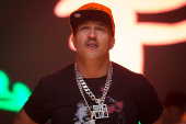 O vocalista do grupo de rap Racionais Mc?s, Mano Brown