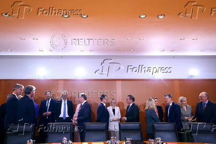 First cabinet meeting at the Chancellery, in Berlin
