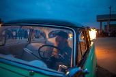 Local residents attend the 'Downtown Cruise In' car show in Union City, Indiana.