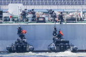 Taiwan?s coast guard conducts its annual drill in southern Taiwan