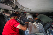 Aftermath of overnight Israeli strikes, in Gaza City