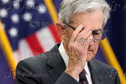 U.S. Federal Reserve Chair Jerome Powell holds a press conference, in Washington