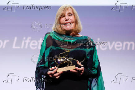 Actor Kim Novak honoured with the Golden Lion for Lifetime Achievement, in Venice