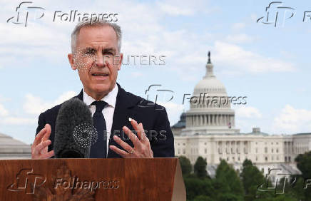Canadian Prime Minister Carney holds a press conference in Washington