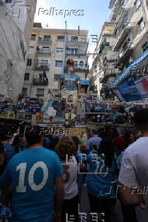 Inauguration of statue dedicated to Diego Armando Maradona in Naples