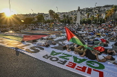 Flash mob in Naples for Gaza victims