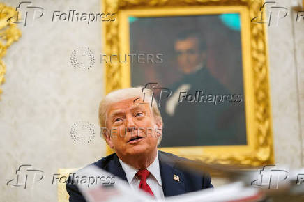 U.S. President Donald Trump meets with NATO Secretary General Mark Rutte at the White House in Washington, D.C.
