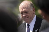White House Border Czar Tom Homan speaks to the media